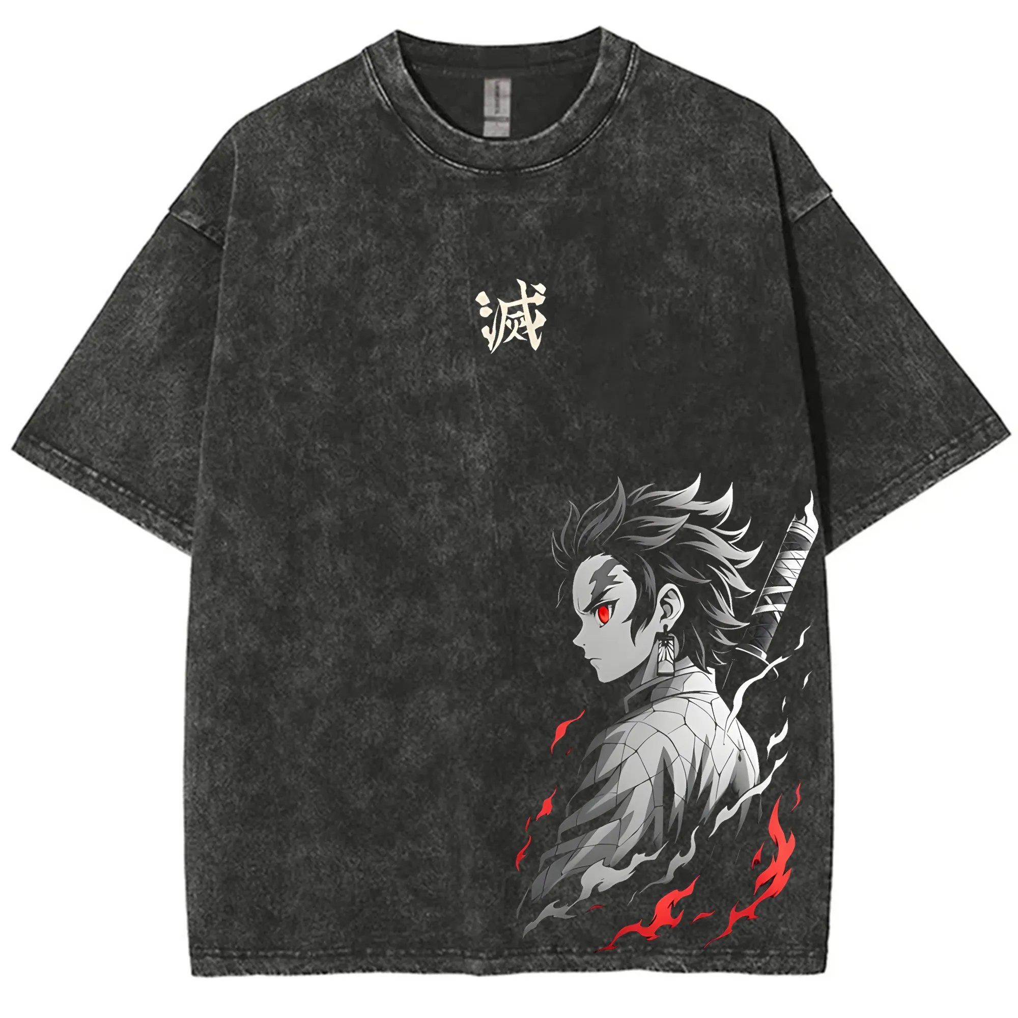 Men Shoes Japan - Kaos Grafis Demon Slayer Vintage Streetwear