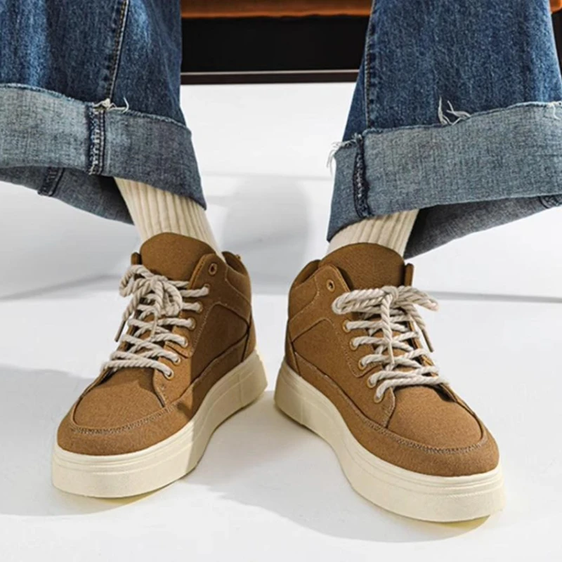 Men'S Shoes Height Increase - Sepatu Kanvas Pria High Top Sol