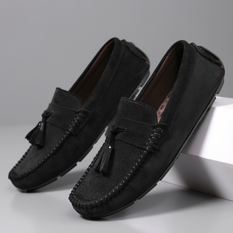 Men'S Shoes Hush Puppies - Sepatu Loafer Pria Klasik Berumbai, Sepatu