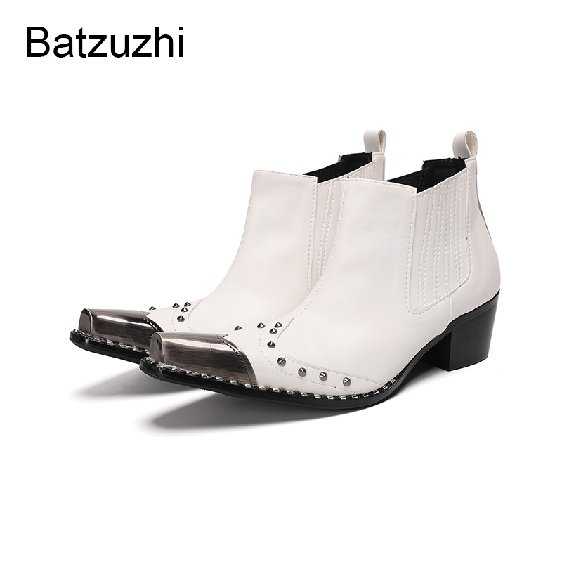 Men Shoes For Wedding - Sepatu Bot Pria Batzuzhi dengan Hak