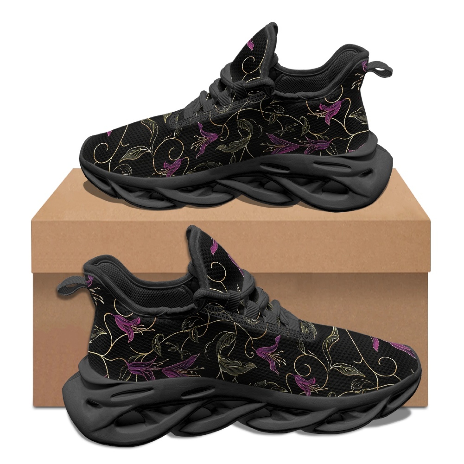 Men'S Shoes For Gym - PENSTROLL Sepatu Sneakers Kasual Motif Bunga