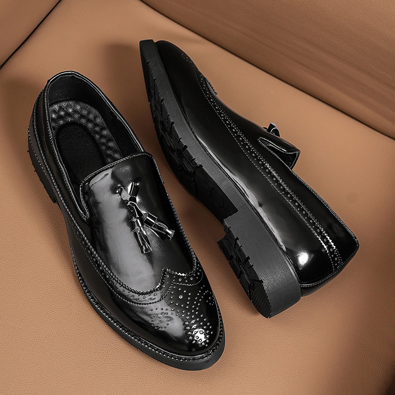 Men'S Shoes Brogues - Sepatu Loafer Brogue Kulit Paten Pria