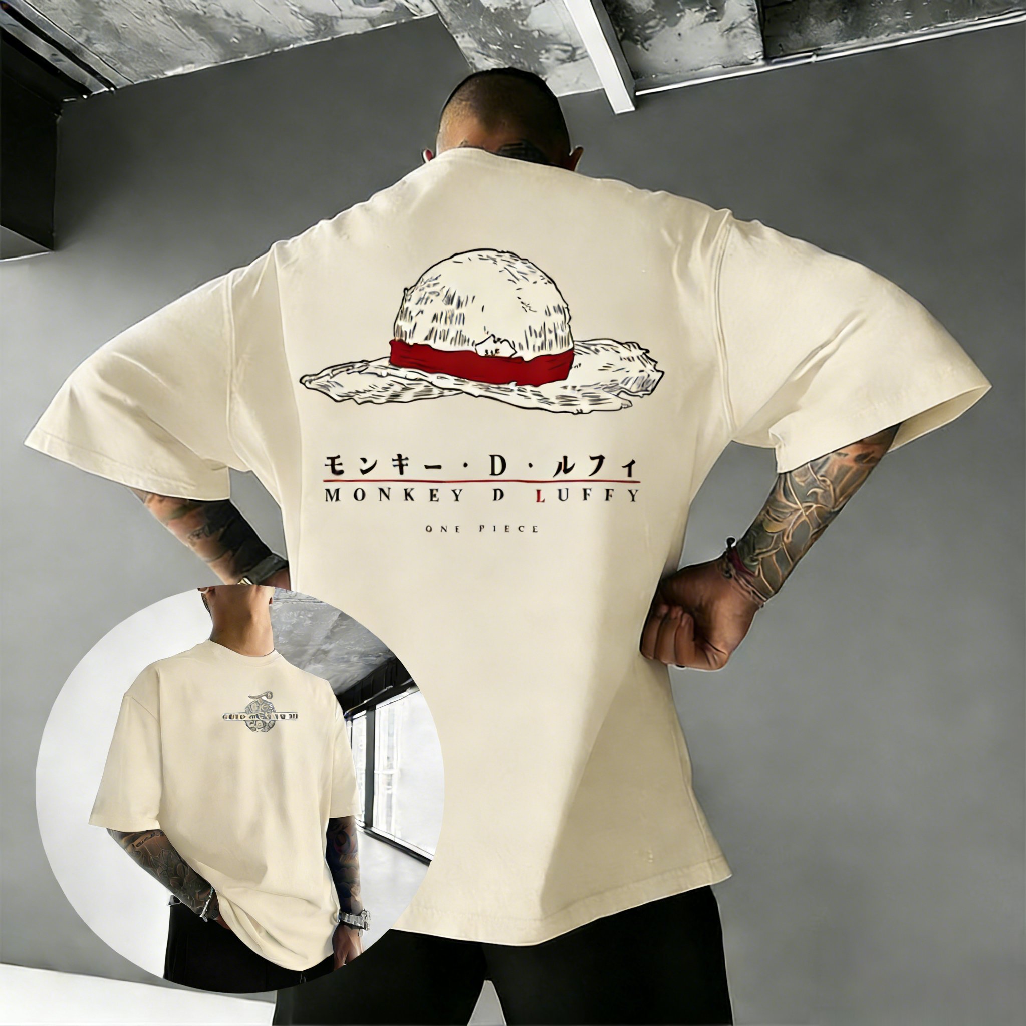 Men Shoes Japan - Kaos Anime One Piece Luffy Pria