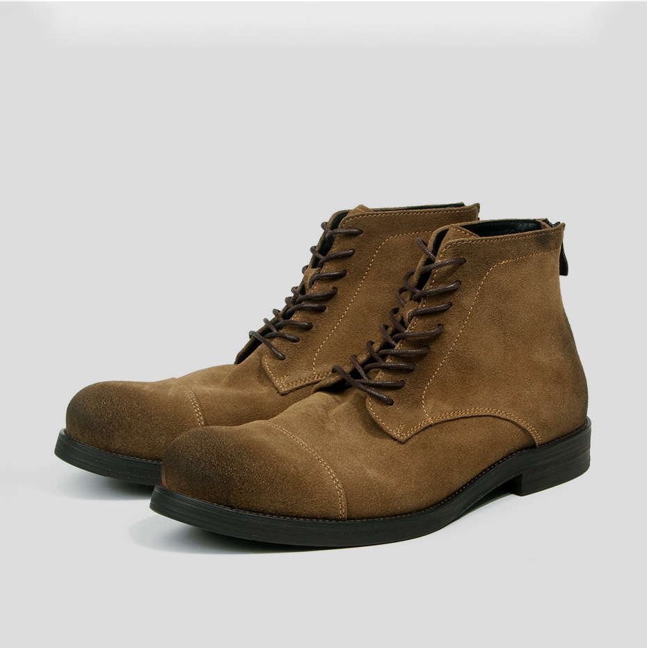 Men'S Shoes Brogues - Sepatu bot pria model vintage berbahan