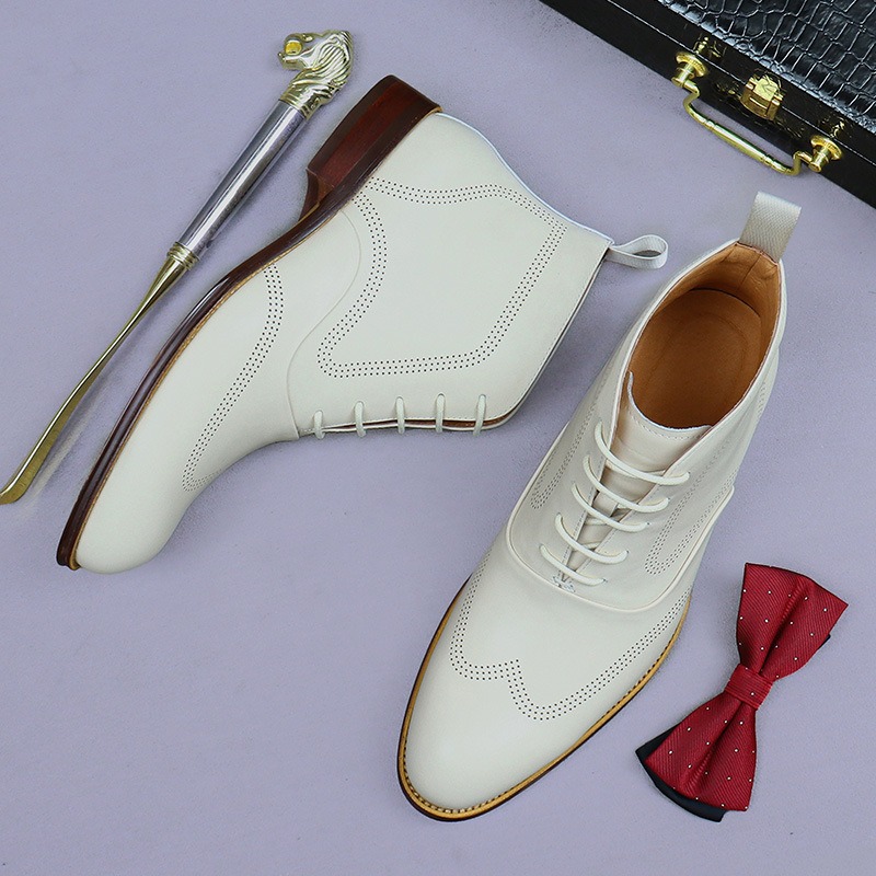 Men'S Shoes Brogues - Sepatu Chelsea Kulit Asli Pria Elegan,