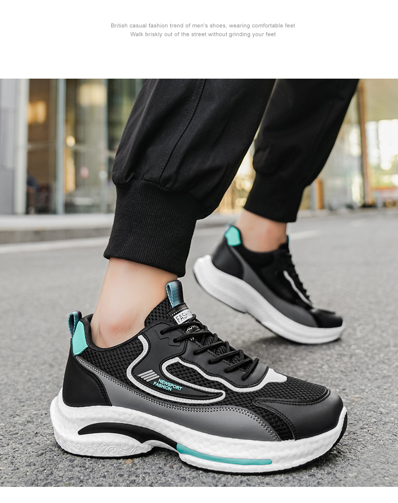Men'S Shoes Height Increase - Sepatu Lari Pria Bantalan Empuk Putih