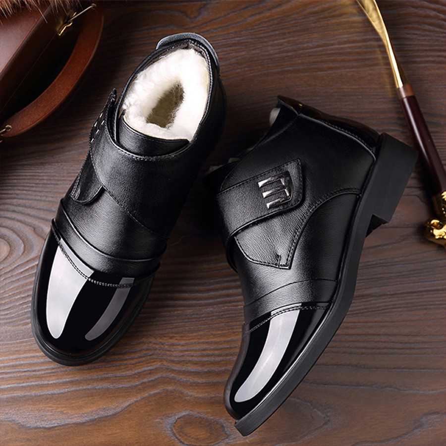 Men Shoes For Wedding - Sepatu Bot Chelsea Pria Berlapis Hangat
