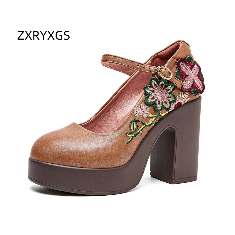Men Shoes For Wedding - ZXRYXGS Sepatu Bunga Bordir Kulit Sapi