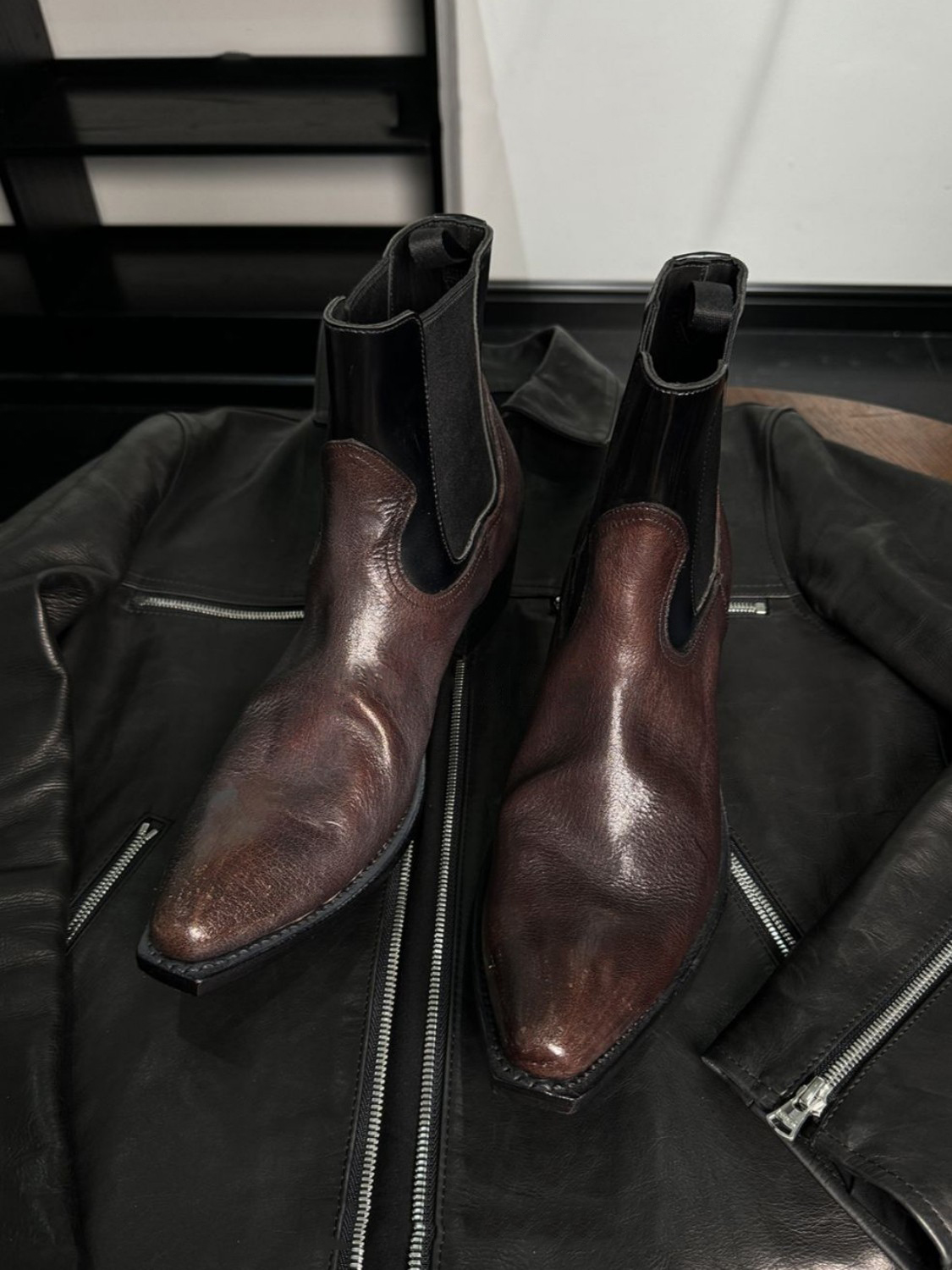 Men'S Shoes Smart - Sepatu Chelsea Kulit Hitam Pria dengan