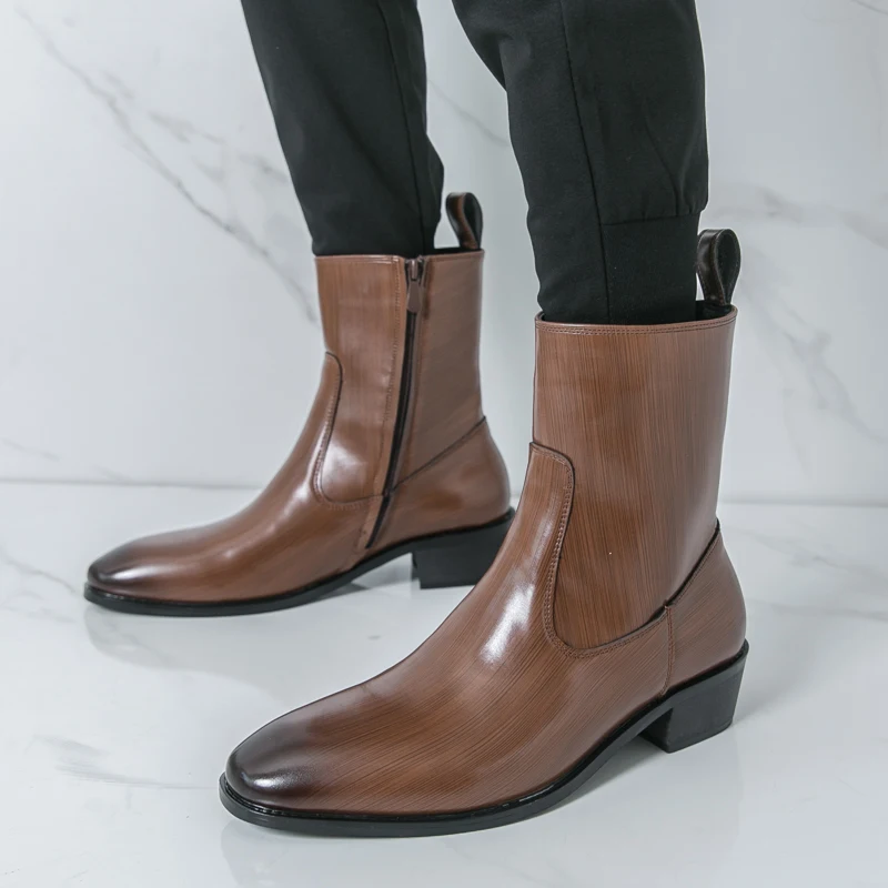 Sepatu Boots Chelsea Kulit Kas - Men Shoes Trends ulasan dan harga