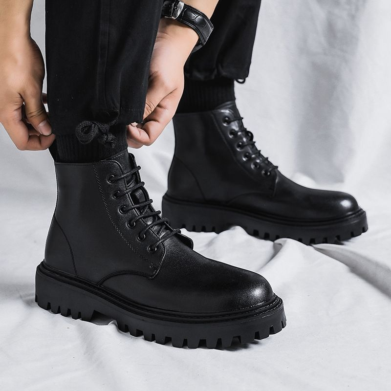 Sepatu Bot Kulit Pria Model Ti - Men'S Shoes Height Increase ulasan dan harga