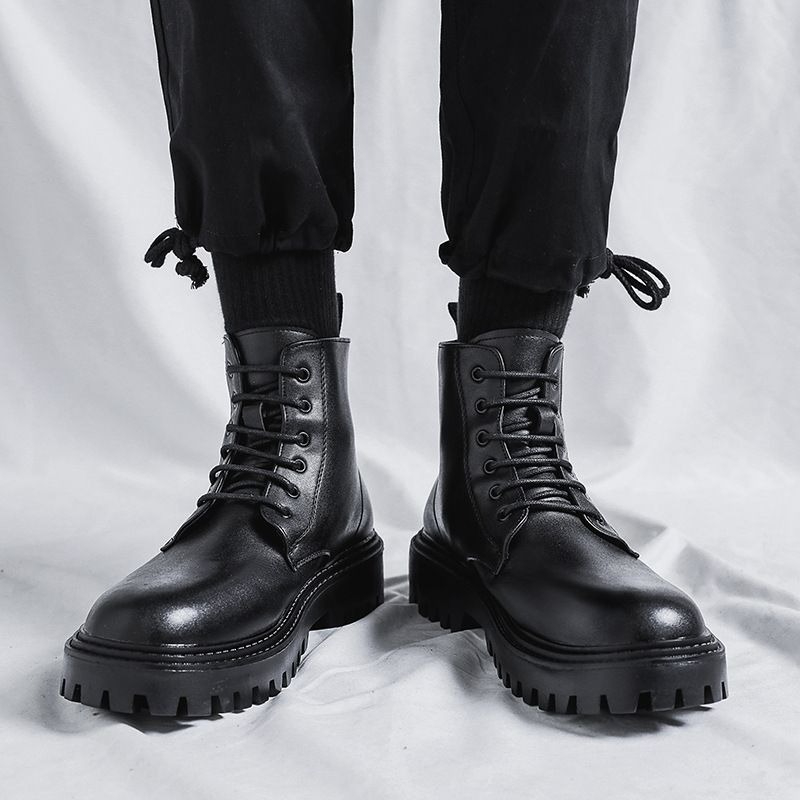 Sepatu Bot Kulit Pria Model Ti - Men'S Shoes Height Increase ulasan dan harga