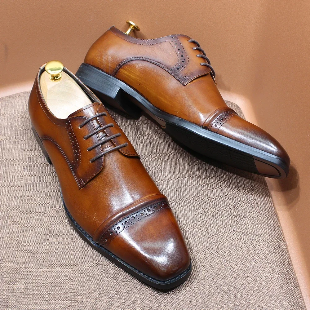 Sepatu Oxford Kulit Asli Model - Men'S Shoes Smart ulasan dan harga
