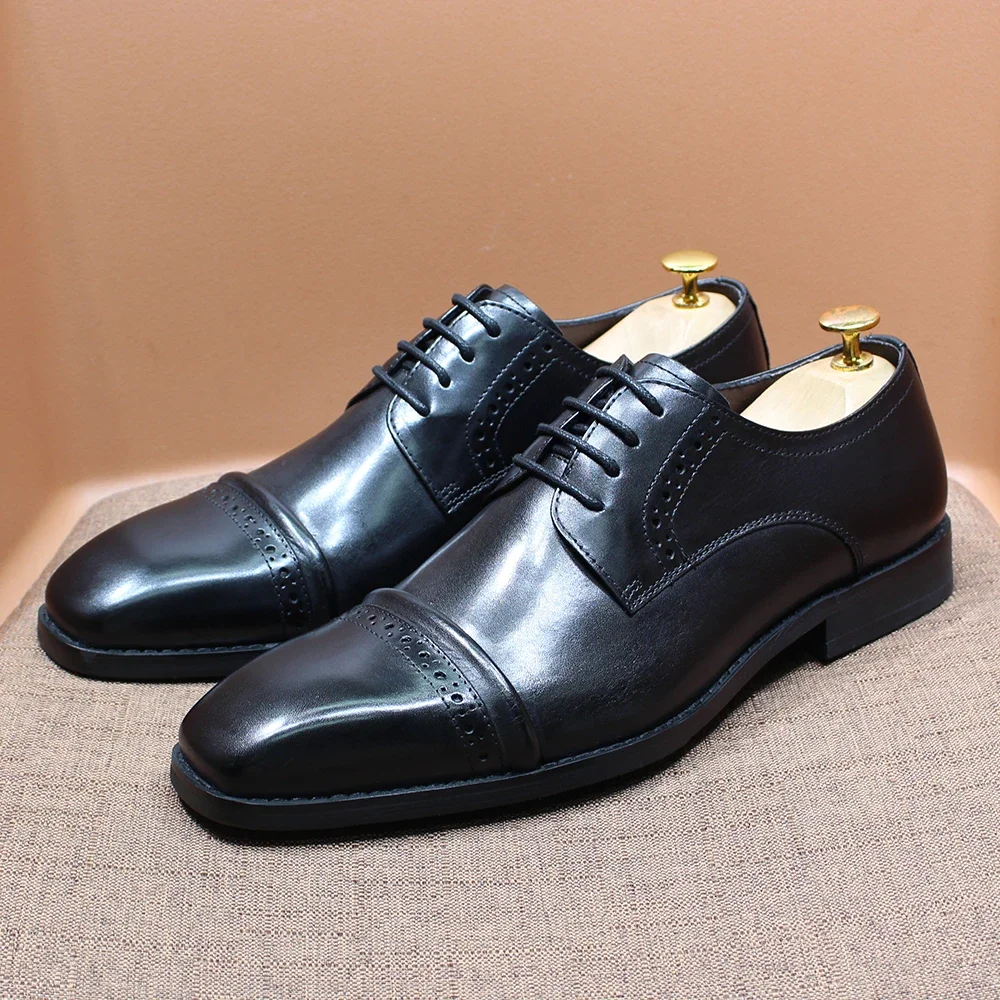 Sepatu Oxford Kulit Asli Model - Men'S Shoes Smart ulasan dan harga
