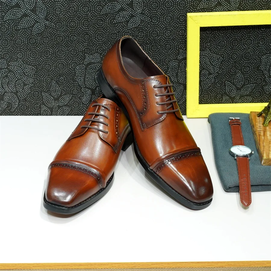 Sepatu Oxford Kulit Asli Model - Men'S Shoes Smart ulasan dan harga