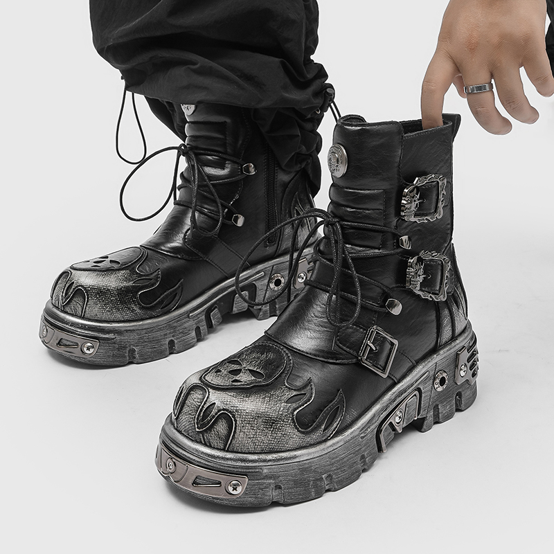 Sepatu Pria Gaya Punk Retro Ke - Men'S Shoes Height Increase ulasan dan harga