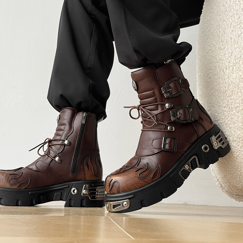 Sepatu Pria Gaya Punk Retro Ke - Men'S Shoes Height Increase ulasan dan harga