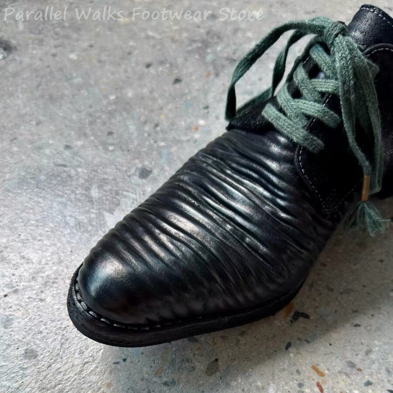 Sepatu Derby Kulit Lipit Pria, - Men'S Shoes Smart ulasan dan harga