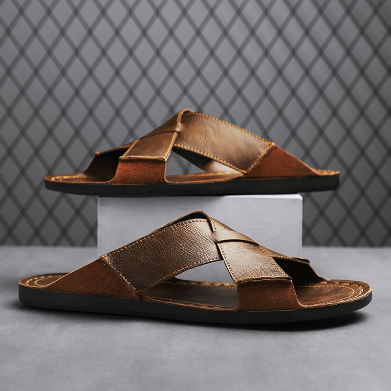 Sandal Pria Kulit Asli Fashion - Men'S Shoes Hush Puppies ulasan dan harga