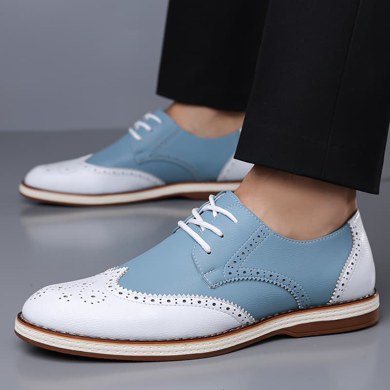 Sepatu Oxford Brogue Dua Warna - Men'S Shoes Brogues ulasan dan harga