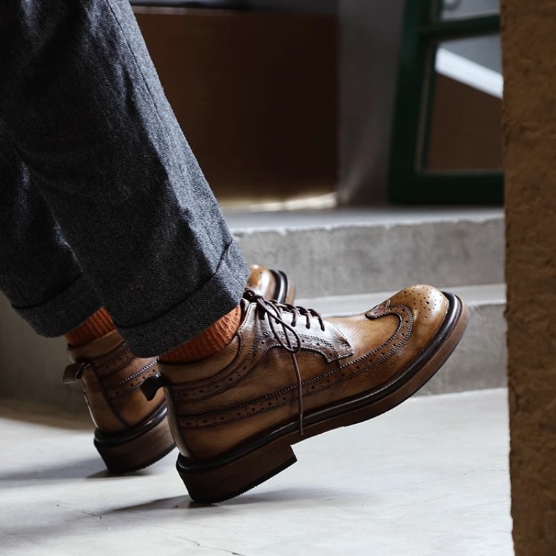 Sepatu Kulit Kasual Bisnis Hig - Men'S Shoes Brogues ulasan dan harga