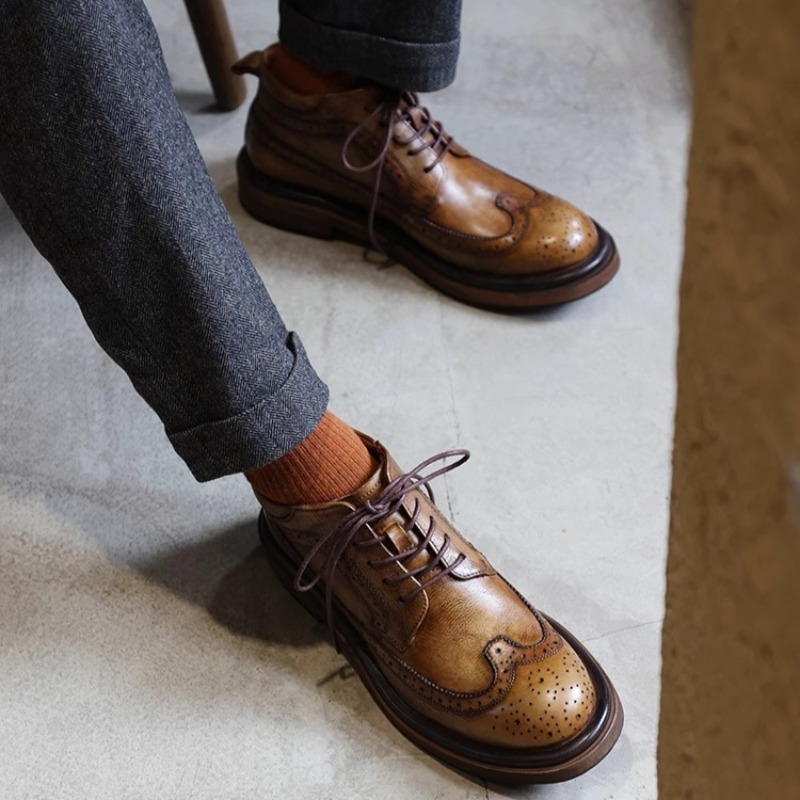 Sepatu Kulit Kasual Bisnis Hig - Men'S Shoes Brogues ulasan dan harga