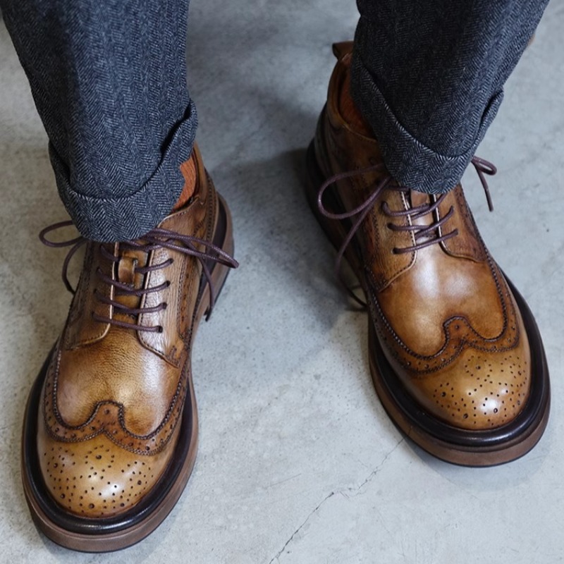 Sepatu Kulit Kasual Bisnis Hig - Men'S Shoes Brogues ulasan dan harga
