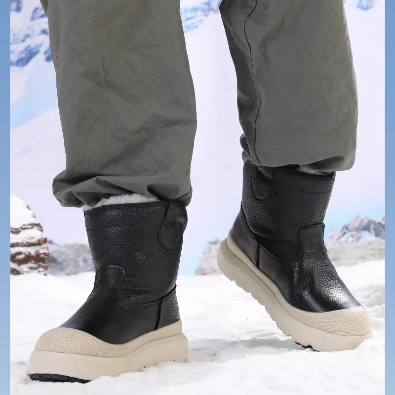 Sepatu Bot Salju Pria Kulit As - Men'S Shoes Height Increase ulasan dan harga