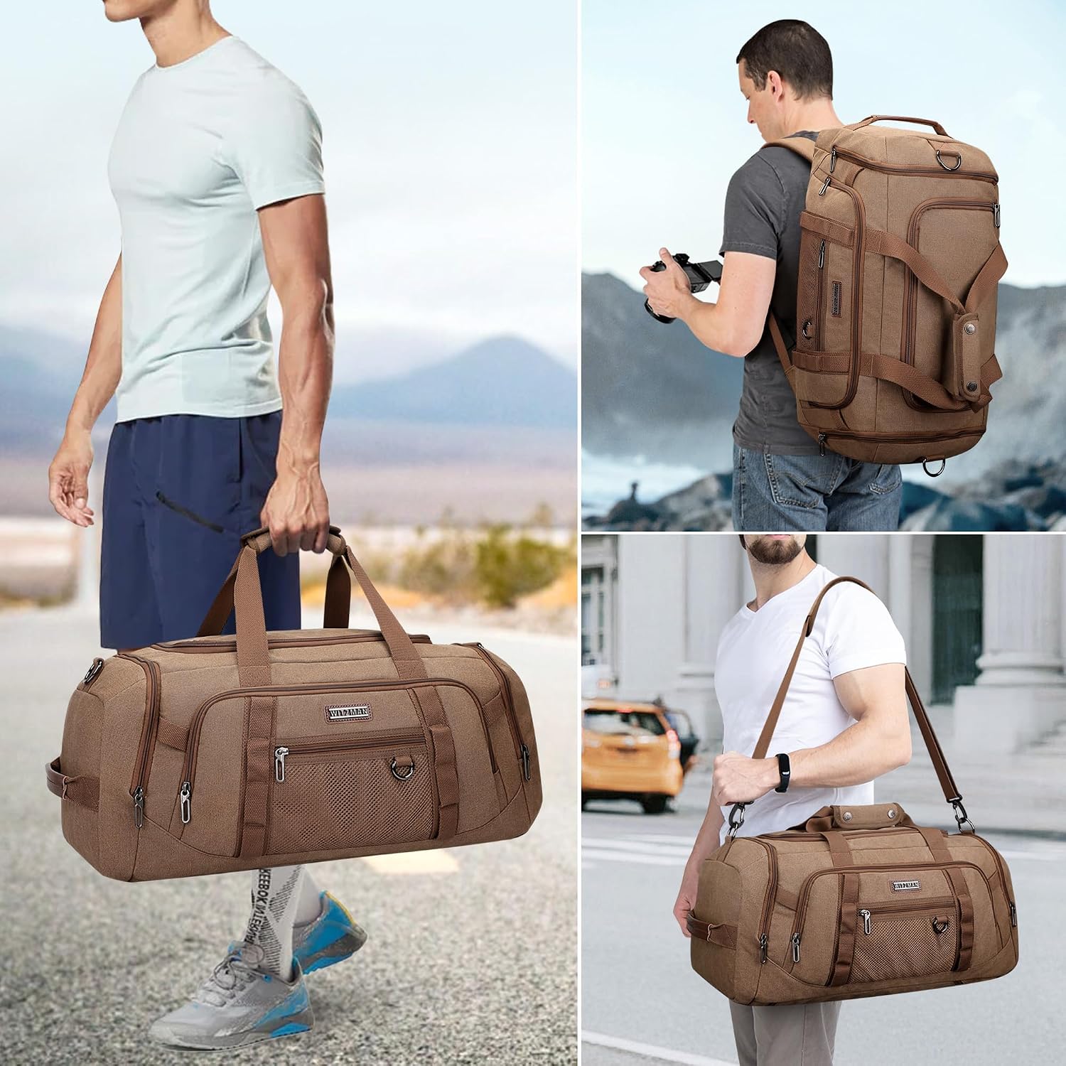 Tas Duffle Kanvas untuk Pria 3 - Men'S Shoes For Gym ulasan dan harga