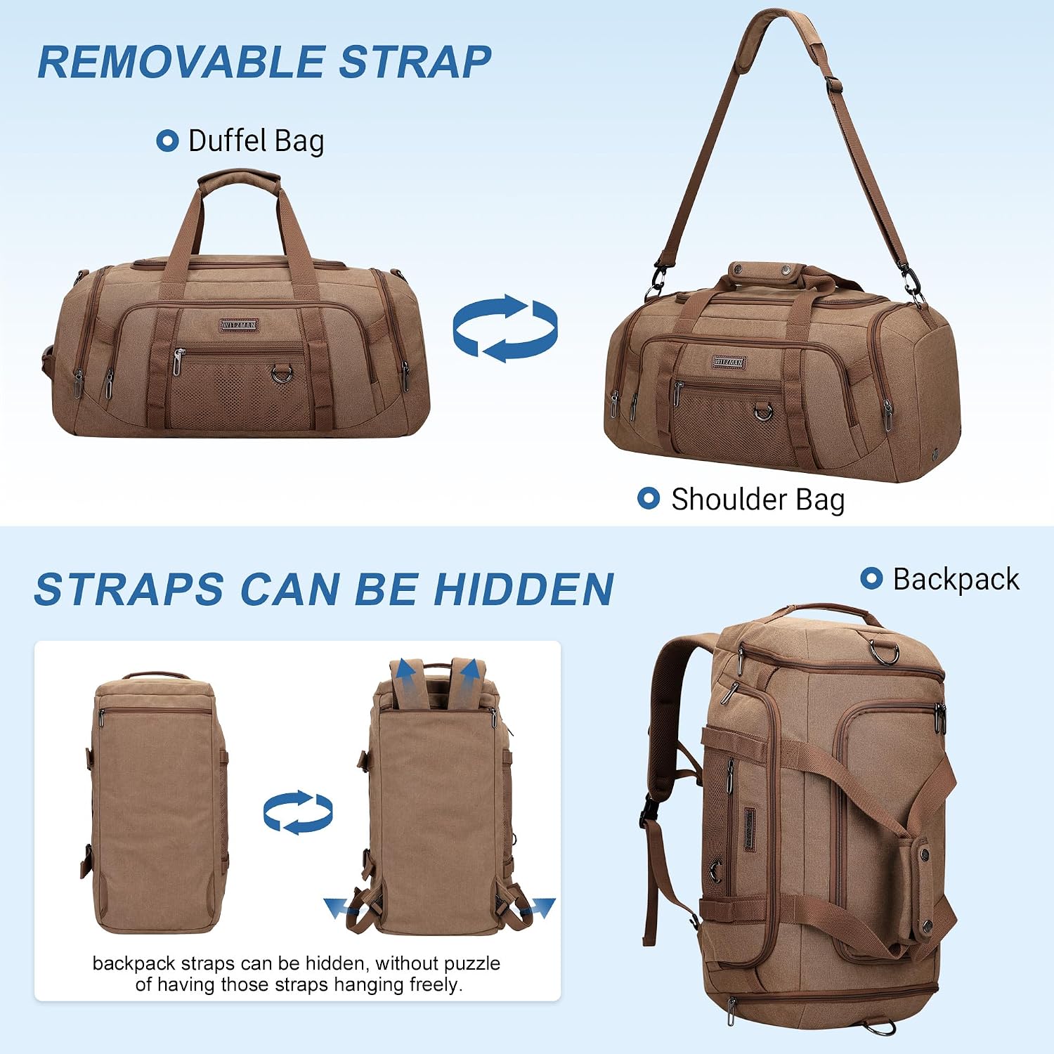 Tas Duffle Kanvas untuk Pria 3 - Men'S Shoes For Gym ulasan dan harga