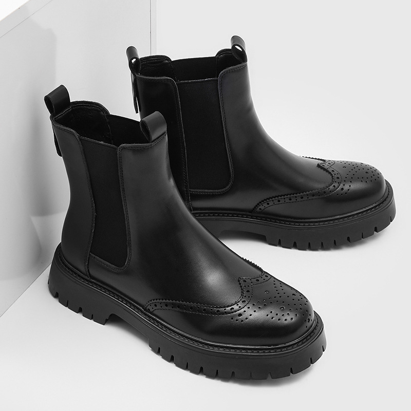 Sepatu bot kulit asli fashion  - Men'S Shoes Brogues ulasan dan harga