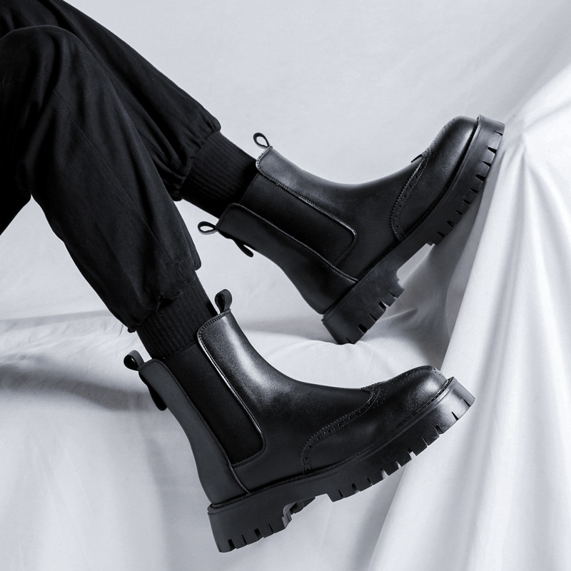 Sepatu bot kulit asli fashion  - Men'S Shoes Brogues ulasan dan harga