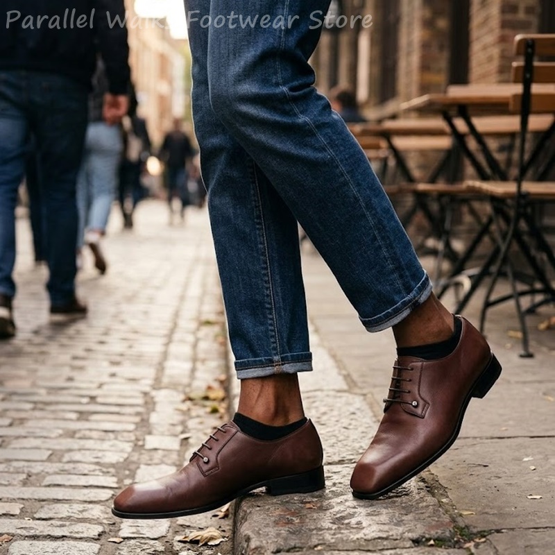 Sepatu Derby Kulit Coklat Tua  - Men'S Shoes Smart ulasan dan harga